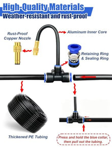 Air Conditioner Misting Cooling System, 360° Bendable Adjustable Sprayer