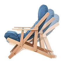Renovation House Foldable Seat Lounge Chair Recliner Adjustable Patio Sofa Relaxing Lounge Chair Furniture (Color : Blue Size : 74 * 128 * 16cm)