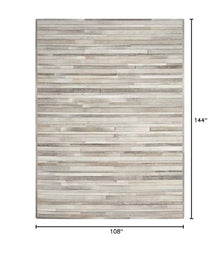 Calvin Klein Home Prairie Contemporary Area Rug 9' x 12' Silver