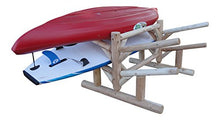 Log Kayak Rack 4 Place Paddle Board Storage Unfinished