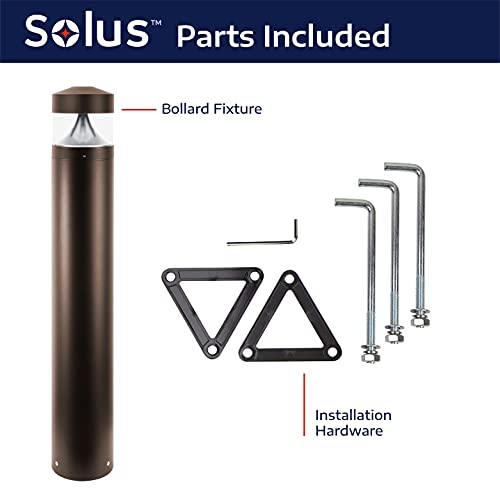 Solus LED Landscape Light Bollard 4-Pack 39" Bronze