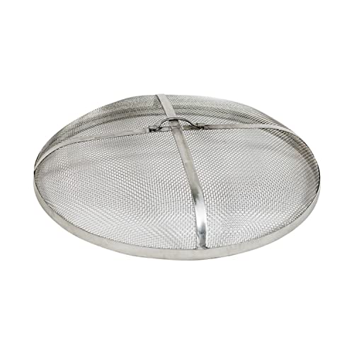Sunnydaze Stainless Steel Fire Pit Spark Screen Cover, Heavy Duty, 36-Inch