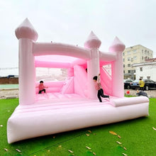 Inmaqui Pink Inflatable Bounce House with Slide and Air Blower