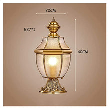 ALDEPO Courtyard Light Waterproof Outdoor Pillar Light Courtyard Landscape Lighting Fixture Street Community Patio Garden Lantern