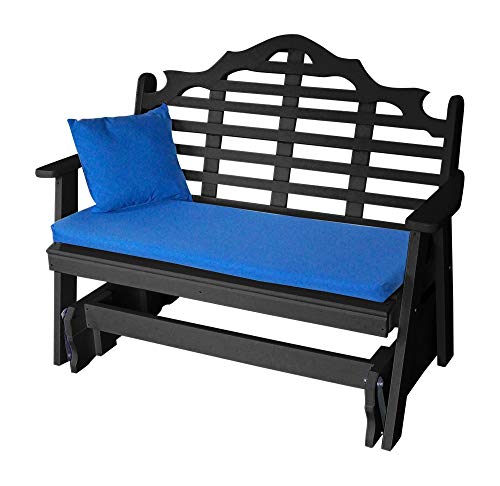 A & L Furniture Co. Marlboro Recycled Plastic 5ft Glider Chair Black