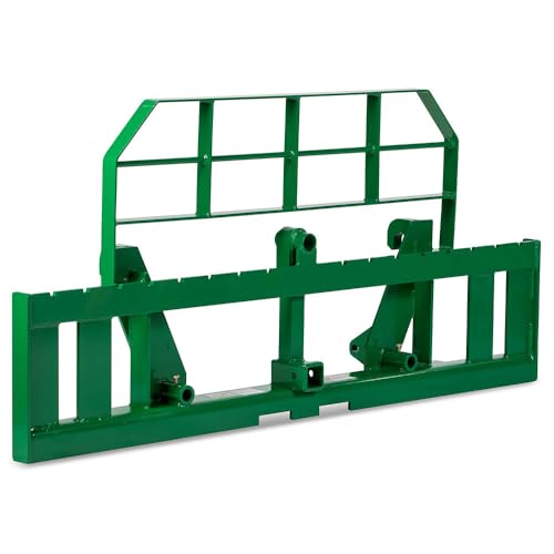 Titan Attachments 72" Pro Series Global Euro Extra Wide Pallet Fork Frame, Fits Global Euro Hookups, Rated 5000 LB, Fits Class II Pallet Fork Blades and Conus 2 Hay Spears, 2" Receiver Hitch