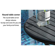JIQHOHX A 3-Piece Set of Bistro Tables and Chairs, Folding Tables and Chairs,Outdoor Plastic Wood Patio Furniture Set,Three-Piece Foldable Balcony Table and Chair Set