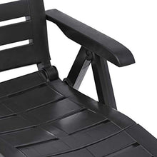 WANGKENSU Beach Chair Lounge Chair Cover Sun Lounger Pool Sun Lounger Suitable for Beach Hotel Holiday Folding Sun Lounger Plastic White (Anthracite 23.2" x 42.5" x 42.5" (W x D x H))