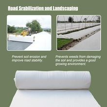 Kunovo Weed Barrier Fabric Water Permeable, Ground Cover Geotextile Fabric for Construction Projects, Excellent Tensile Strength Non Woven Road Fabric(2m(6.5ft) x100m(328ft))