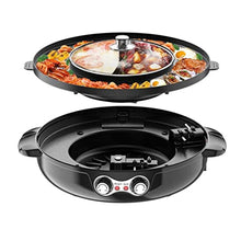 TEOYETTSF Smokeless Grill Electric Hot Pot Barbecue Machine Large Capacity Temperature Split Home BBQ