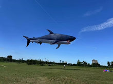 TiffySkyKite Giant 60 Ft Soft Inflatable Shark Kite Black