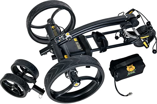 BAT-CADDY ELECTRIC GOLF CADDY X8R Sealed Lead 18-Hole Battery Powered Push Cart with Remote, Dual Motor, 9-Speeds, Reverse, Cruise Control, Anti-Tip Wheel, Downhill Control - Phantom Black
