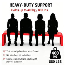 WXXSHGDW Outdoor Patio Garden Bench, Metal Bench, All-Weather Outdoor Park Bench, for Garden, Porch, Park, Balcony, Outside, Load Capacity 660lbs(Color:Red,Size:180cm/70in)