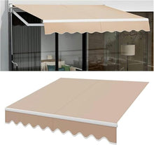 WZUOPG Manual Retractable Awning Door Window Awning Shelter Outdoor Canopy Home Deck Canopy with Manual Crank Handle（Frame Included ）