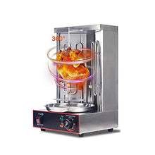WKNHHL Grill Machine 3000W Electric/Gas, 360° Rotating Vertical Broiler Barbecue Oven - Smokeless Turkey Doner Kebab Machine,Silver-Electric