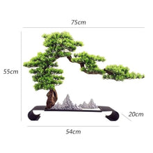 YXIANG56Q Fake Plants Artificial Bonsai Crafts Furnishings Living Room Entryway Home Accessories Greenery Chinese Zen Ornaments Bonsai Tree