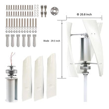 Wind Turbine Vertical Axis Permanent Generator Electric Power Generator 12V 24V 48V 5KW 8KW For Marine, RV, Home, Windmill Generator Suit For Hybrid Solar Wind System for Home, Farm, RVs, Boats(TYPE 1