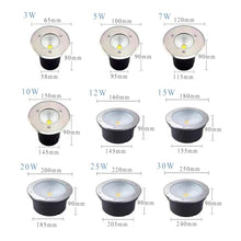 tyfuture 6 Pack Garden Landscape Lights LED In Ground Light IP66 Waterproof AC85-265V COB Recessed Buried Lights for Outdoor Park Driveway Deck Step Underground Light(Yellow,30W)