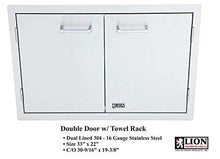 AMS Fireplace Lion 32" Grill Package w/double door, Roll-Out Propane Tank and double side burner | NG