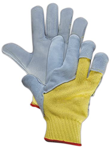 Magid Glove & Safety Cut Master Deerskin Leather Palm Glove Yellow 8 (Pack of 12)