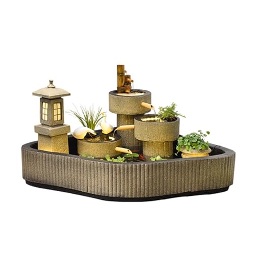 Xilin-872 Garden Fountain, Chinese Garden Water Decoration, Yard Garden Balcony Interior Decoration Landscape, Fish Pond House Water Feature Garden Fountain