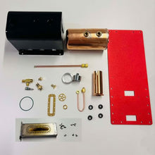 RW-BL1K Mini Reversible Reciprocating Single-Cylinder Live Steam Engine and Boiler Model Kit, Precision CNC Machining for Smooth Operation, for Steam Boat Collectors Industrial Enthusiasts
