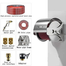 Stainless Steel Hose Reel with 30m Hose, Heavy Duty Outdoor Garden Water Pipe Holder for Lawn, Patio, and Farm – Portable and Wall-Mounted Design