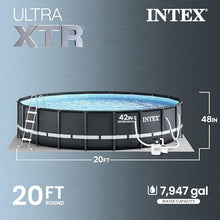 INTEX Ultra XTR 20ft x 48in Above Ground Swimming Pool Set Bundle