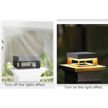 Xinmeiyue Outdoor Solar Pillar Lights - Black Modern LED Solar Powered Lamp for Yard, Garden, and Deck - Warm White Vintage Design(60cm)