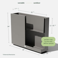 Veradek Block Series Span Planter - Tall Rectangular Outdoor Planter