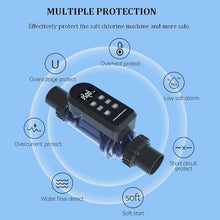 Saltwater Pool Chlorinator System for Inground Pools, 15/20/25/30/50g/h Electrolytic Salt Chlorine Generator, with Titanium Cell Self-Cleaning & APP Control, for Pools Up to 6,0000 Gallons,50g/h