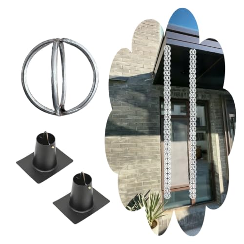WAHHWF 8.5' Ring Rain Chain Downspout, Rainwater Collector