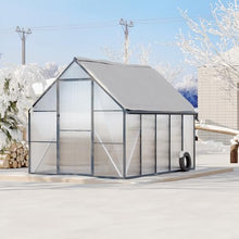 GarveeLife 8'x10' Aluminum-Framed Polycarbonate Greenhouse, Heavy Duty Polycarbonate Greenhouse with Quick Setup Structure and Roof Vent, Large Enhanced Aluminum Green House Kit for Outdoors