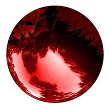 LUOESVTEN Garden Gazing Ball,Ornament Hollow Ball Mirror Finish Garden Ball,Gazing Balls, Garden Reflective Ball Stainless Steel Metal Grape Ball(Red,350mm)