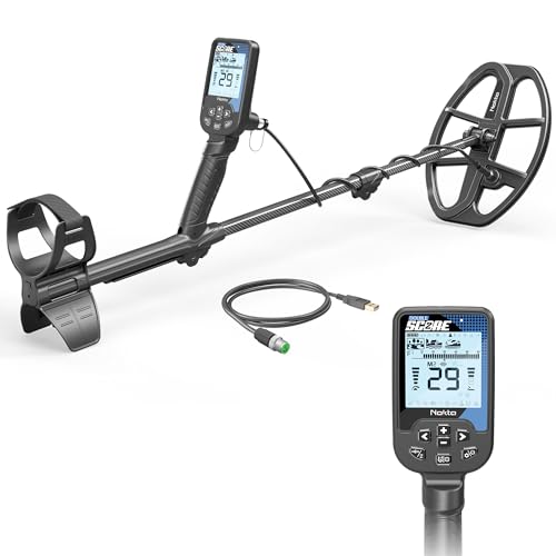 Nokta Double Score Metal Detector for Adults - Fully Waterproof, Rechargeable, Multi-Frequency, Easy-to-Use Detectors for Treasure Hunting (Double Score)