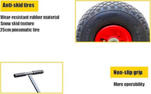 RKUVPAE Snow Shovels, Rolling Snow Pusher 10in Wheels, Heavy Duty Metal Snow Pusher with Adjustable Height and Angle for Driveway, Garden, Pavement Cleaning (Size:Double Pole)