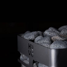 HUUM Steel 6.0 kW Sauna Heater with UKU Control (Black), 330 pounds of Rounded Olivine Stones Included (for saunas up to 353 cu ft.)