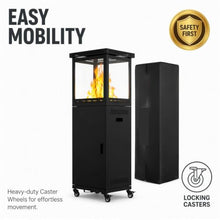 41000 BTU Propane Patio Heater with Stainless Steel & Glass