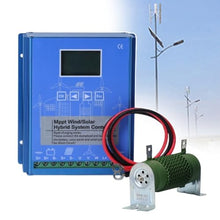 forplubossmmp Wind Solar Controller With Unloader, Auto Regulator Wind Generator Controller LCD Energy Charge, Renewable Energy Controllers With Good Heat Dissipation - Aluminum Alloy Housing,600W