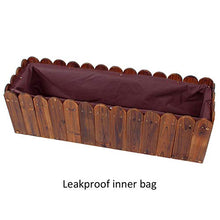 Flower Stand Solid Wood Carbonization,Plant Box Anti-Corrosion,Plant Container Box Large Capacity Rectangle,Garden Courtyard Balcony Display Stand