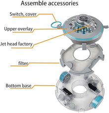 Pool Vacuum Cleaner, Support Self-Parking Lasts 60 Mins Robotic Pool Cleaner,Swimming Pool Water Treatment Equipment, Suitable for Above-Ground Pools