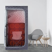 iDOTODO 2023 New Portable Personal Infrared Sauna for Home, Full Size Personal Home Spa Tent with Remote Control, Heating Foot Pad, Foldable Reinforced Chair （Grey, L33.8 x W 33.8" x H 66.5"）…