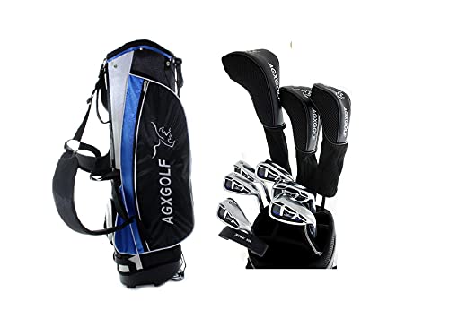 AGXGOLF Ladies Golf Club Set w/Stand Bag Black/Blue, Driver, 3Wd, Hybrid, Irons, PW, Putter - US Built
