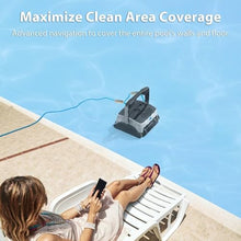Robot Pool Cleaner, Automatic Pools Vacuum Robotic with Wall Climbing Function, for Pools up to 4300 Sq.ft, Pool Vacuum Cleaner for Inground Pools, Wall and Waterline Cleaning