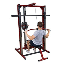 Body-Solid Smith Machine Package with LAT Attachment and Bench Red