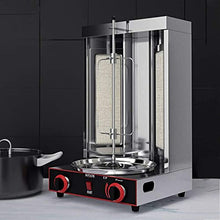 ERoomQ Stainless Steel Gas Broilers Home Rotisserie Oven,Grill Doner Kebab Machine with Temperature Adjustment Switch,50-300℃ (Gas)