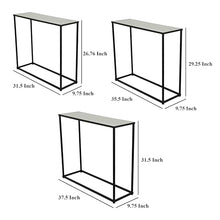 Benzara Kellie Nesting Plant Stand Table Set of 3, Black Metal, Glass Tops