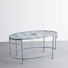 FENOKD Old Tables and Chairs Suitable for Courtyard Outdoor Double Back Table and Chairs Coffee Table Set Iron Home Garden Decoration 22.8 Inches (Coffee Table)