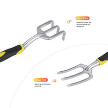 GUSATOLAS 6 PCS Cast-Aluminum Heavy Duty Gardening Tools Set Yellow