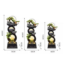Outdoor Water Fountain Water Ornaments, Self-circulating Water Modern New Chinese Home Office Fish Tank, Outdoor Floor Landscape Ornaments Outdoor Fountain (Color : Black, Size : M)